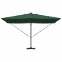 Sombrilla Manual Verde 352 x 251 x 265 cm Poliéster y Aluminio en Sombrillas | Comprar online en Foru.es