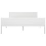 Estructura de cama de madera maciza de pino blanca 160x200 cm de vidaXL, Camas y somieres - Ref: Foro24-322107, Precio: 187,3...