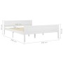 Estructura de cama de madera maciza de pino blanca 160x200 cm de vidaXL, Camas y somieres - Ref: Foro24-322107, Precio: 187,3...