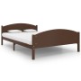 Estructura de cama madera maciza pino marrón oscuro 160x200 cm de vidaXL, Camas y somieres - Ref: Foro24-322045, Precio: 114,...