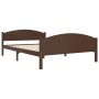 Estructura de cama madera maciza pino marrón oscuro 160x200 cm de vidaXL, Camas y somieres - Ref: Foro24-322045, Precio: 114,...
