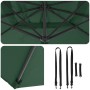 Parasol Roma Verde 286 x 284 x 265 cm Aluminio y poliéster en Sombrillas | Comprar online en Foru.es