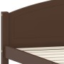 Estructura de cama madera maciza pino marrón oscuro 160x200 cm de vidaXL, Camas y somieres - Ref: Foro24-322045, Precio: 114,...