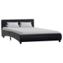 Estructura de cama de cuero sintético negro 140x200 cm de vidaXL, Camas y somieres - Ref: Foro24-285453, Precio: 189,91 €, De...