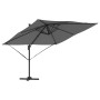 Parasol Roma Antracita 286 x 284 x 265 cm Aluminio y poliéster en Sombrillas | Comprar online en Foru.es
