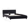 Estructura de cama de cuero sintético negro 140x200 cm de vidaXL, Camas y somieres - Ref: Foro24-285453, Precio: 189,91 €, De...