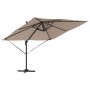 Parasol Roma Taupé 286 x 284 x 265 cm Aluminio y poliéster en Sombrillas | Comprar online en Foru.es