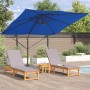 Parasol Roma Azul 286 x 284 x 265 cm Aluminio y poliéster en Sombrillas | Comprar online en Foru.es