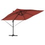 Parasol Roma Rojo 286 x 284 x 265 cm Aluminio y poliéster en Sombrillas | Comprar online en Foru.es