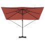 Parasol Roma Rojo 286 x 284 x 265 cm Aluminio y poliéster en Sombrillas | Comprar online en Foru.es