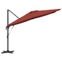 Parasol Roma Rojo 286 x 284 x 265 cm Aluminio y poliéster en Sombrillas | Comprar online en Foru.es