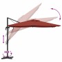 Parasol Roma Rojo 286 x 284 x 265 cm Aluminio y poliéster en Sombrillas | Comprar online en Foru.es