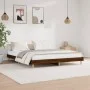 Estructura de cama madera de ingeniería marrón roble 200x200 cm de vidaXL, Camas y somieres - Ref: Foro24-832012, Precio: 138...
