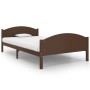 Estructura de cama madera maciza pino marrón oscuro 120x200 cm de vidaXL, Camas y somieres - Ref: Foro24-322043, Precio: 137,...