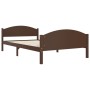 Estructura de cama madera maciza pino marrón oscuro 120x200 cm de vidaXL, Camas y somieres - Ref: Foro24-322043, Precio: 137,...