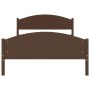 Estructura de cama madera maciza pino marrón oscuro 120x200 cm de vidaXL, Camas y somieres - Ref: Foro24-322043, Precio: 137,...