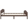 Estructura de cama madera maciza pino marrón oscuro 120x200 cm de vidaXL, Camas y somieres - Ref: Foro24-322043, Precio: 137,...