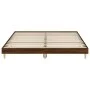Estructura de cama madera de ingeniería marrón roble 200x200 cm de vidaXL, Camas y somieres - Ref: Foro24-832012, Precio: 138...