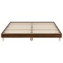 Estructura de cama madera de ingeniería marrón roble 200x200 cm de vidaXL, Camas y somieres - Ref: Foro24-832012, Precio: 142...