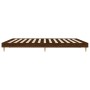 Estructura de cama madera de ingeniería marrón roble 200x200 cm de vidaXL, Camas y somieres - Ref: Foro24-832012, Precio: 142...