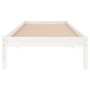 Estructura de cama de madera maciza de pino blanco 100x200 cm de vidaXL, Camas y somieres - Ref: Foro24-810008, Precio: 62,33...