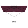 Sombrilla Rojo Burdeos 351 x 250 x 260 cm Poliéster y Aluminio en Sombrillas | Comprar online en Foru.es