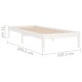Estructura de cama de madera maciza de pino blanco 100x200 cm de vidaXL, Camas y somieres - Ref: Foro24-810008, Precio: 62,33...