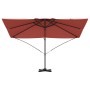 Sombrilla Terracota 351 x 250 x 260 cm Poliéster y Aluminio en Sombrillas | Comprar online en Foru.es