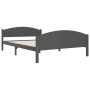 Estructura de cama madera maciza de pino gris oscuro 160x200 cm de vidaXL, Camas y somieres - Ref: Foro24-322050, Precio: 127...