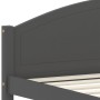 Estructura de cama madera maciza de pino gris oscuro 160x200 cm de vidaXL, Camas y somieres - Ref: Foro24-322050, Precio: 127...
