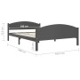 Estructura de cama madera maciza de pino gris oscuro 160x200 cm de vidaXL, Camas y somieres - Ref: Foro24-322050, Precio: 127...