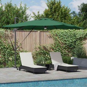 Parasol Roma Verde 286 x 284 x 270 cm Aluminio y poliéster en Sombrillas | Comprar online en Foru.es