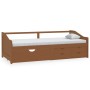 Sofá cama 3 plazas cajones pino macizo marrón miel 90x200 cm de vidaXL, Camas y somieres - Ref: Foro24-322171, Precio: 243,25...