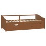 Sofá cama 3 plazas cajones pino macizo marrón miel 90x200 cm de vidaXL, Camas y somieres - Ref: Foro24-322171, Precio: 243,25...