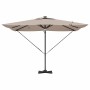 Parasol Roma Taupé 286 x 284 x 270 cm Aluminio y poliéster en Sombrillas | Comprar online en Foru.es