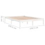 Estructura de cama de madera de pino maciza blanca 140x190 cm de vidaXL, Camas y somieres - Ref: Foro24-809998, Precio: 87,82...