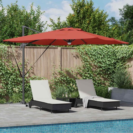 Parasol Roma Rojo 286 x 284 x 270 cm Aluminio y poliéster en Sombrillas | Comprar online en Foru.es
