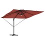 Parasol Roma Rojo 286 x 284 x 270 cm Aluminio y poliéster en Sombrillas | Comprar online en Foru.es