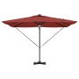 Parasol Roma Rojo 286 x 284 x 270 cm Aluminio y poliéster en Sombrillas | Comprar online en Foru.es