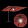 Parasol Roma Rojo 286 x 284 x 270 cm Aluminio y poliéster en Sombrillas | Comprar online en Foru.es