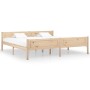 Estructura de cama de madera maciza de pino 200x200 cm de vidaXL, Camas y somieres - Ref: Foro24-322102, Precio: 123,31 €, De...