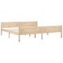 Estructura de cama de madera maciza de pino 200x200 cm de vidaXL, Camas y somieres - Ref: Foro24-322102, Precio: 123,31 €, De...