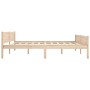 Estructura de cama de madera maciza de pino 200x200 cm de vidaXL, Camas y somieres - Ref: Foro24-322102, Precio: 123,31 €, De...