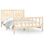 Estructura de cama con cabecero madera maciza pino 120x200 cm de vidaXL, Camas y somieres - Ref: Foro24-3188161, Precio: 120,...