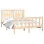Estructura de cama con cabecero madera maciza pino 120x200 cm de vidaXL, Camas y somieres - Ref: Foro24-3188161, Precio: 120,...