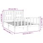 Estructura de cama con cabecero madera maciza pino 120x200 cm de vidaXL, Camas y somieres - Ref: Foro24-3188161, Precio: 121,...