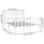 Estructura de cama con cabecero madera maciza pino 120x200 cm de vidaXL, Camas y somieres - Ref: Foro24-3188161, Precio: 120,...