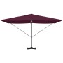Sombrilla Rojo Burdeos 351 x 250 x 253 cm Poliéster y Aluminio en Sombrillas | Comprar online en Foru.es