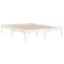 Estructura de cama madera maciza blanco Supe King 180x200 cm de vidaXL, Camas y somieres - Ref: Foro24-810033, Precio: 107,53...