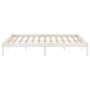 Estructura de cama madera maciza blanco Supe King 180x200 cm de vidaXL, Camas y somieres - Ref: Foro24-810033, Precio: 107,53...